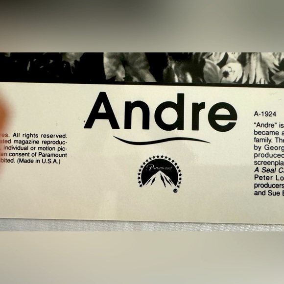 ❤️”ANDRE”MEMORABILIA PRESS INFORMATION ON❤️HOLLYWOOD COLLECTABLES❤️ - Picture 10 of 11